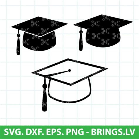 graduation cap svg dxf png eps cut files  cricut  silhouette instant