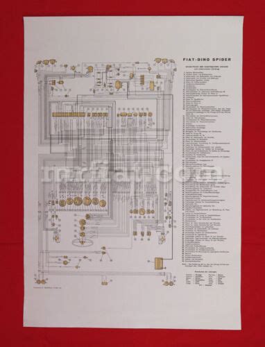 fiat dino  spider wiring diagram  cm  ebay