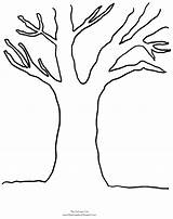 Tree Coloring Pages Leaves Winter Roots Trees Without Kids Printable Fall Coloriage Drawing Arbre Imprimer Dessin Simple Template Getdrawings Color sketch template