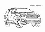 Toyota Sequoia Colouring Peugeot 4kids sketch template