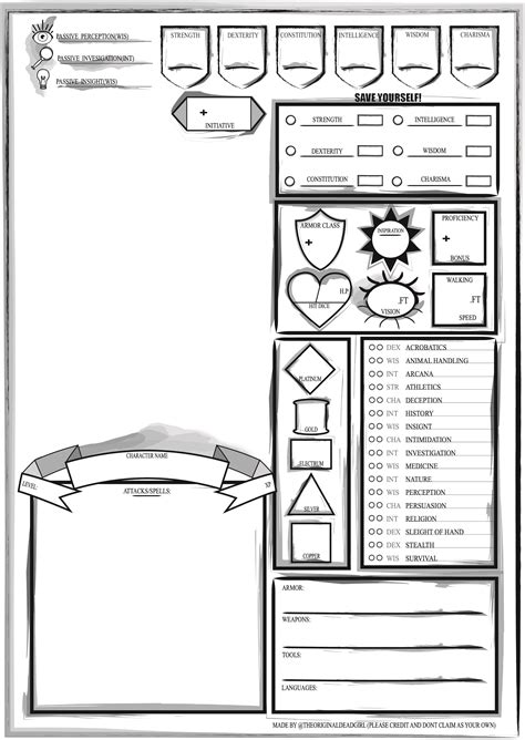 blank dnd character sheet  resume examples kulturaupice
