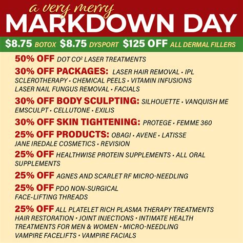 merry markdown day    med spa