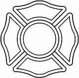 Firefighter Maltese Cross Template Logo Coloring Fire Department Pages Crafts Sketchite sketch template