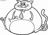 Fat Cat Coloring Pages Cartoon Clipart Drawing Tabby Mat Cute Kitten Print Printable Clip People Getdrawings Getcolorings Color Ausmalbilder Clipartmag sketch template