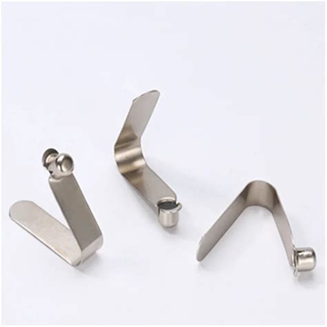 Custom V Shape Small Flat Spring Stainless Steel Metal Button Clip