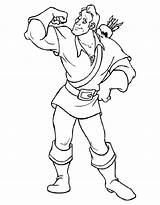 Beast Beauty Coloring Pages Gaston Disney Drawing Procoloring Drawings Belle sketch template