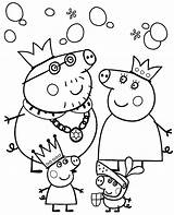 Peppa Coloring Pig George Daddy Print Family Printable sketch template