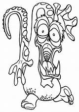 Scary Coloring Pages Kids Octopus sketch template