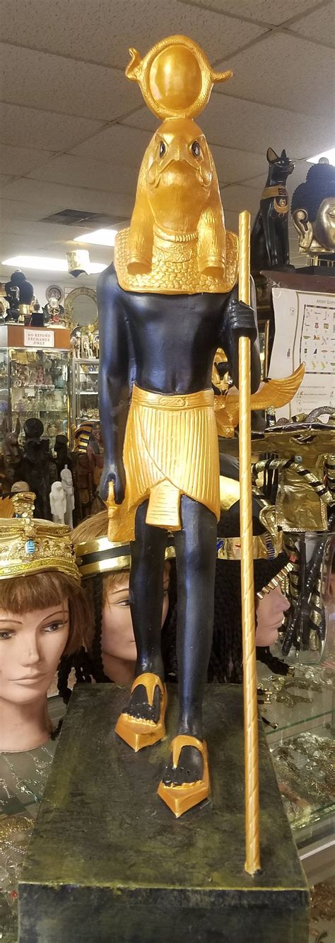 unique large egyptian god ra  sun god statue   etsy