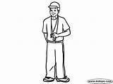 Coach Football Coloring Pages Gif Referee Baseball sketch template