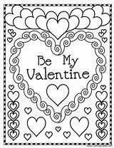 Coloring Printable Valentines Pages Getdrawings sketch template