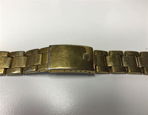 vintage rolex 78351 oyster gold filled plated 457 ends 19mm bracelet