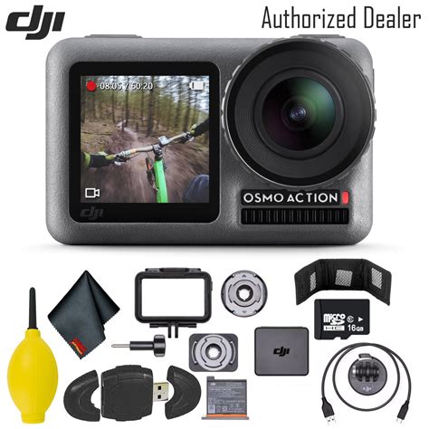 dji osmo action  camera gb microsd memory card usb reader cleaning cloth