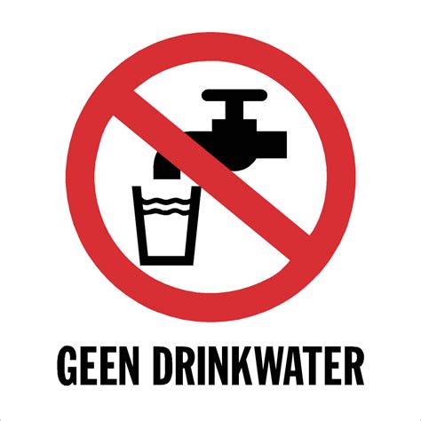 geen drinkwater pictogram
