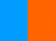 simulated pair  complementary blue orange colours