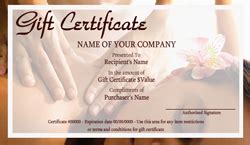 printable massage gift certificates easy   gift certificates