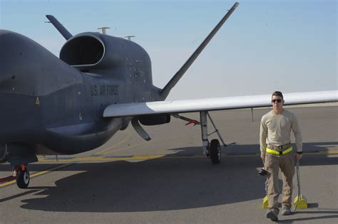 rq  global hawk reaches historical milestone  flight hours  air forces central