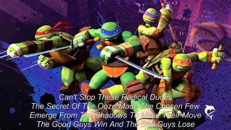 teenage mutant ninja turtles theme song lyrics youtube