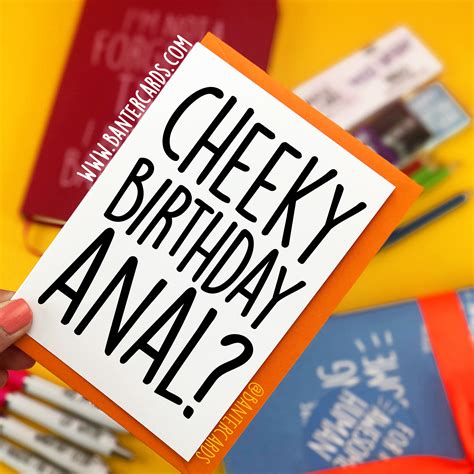 Cheeky Birthday Anal Plain Fb Funny Cardsbanter Etsy
