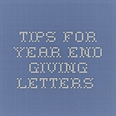 tips  year  giving letters giving letters fundraising