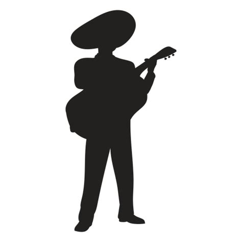 silueta de guitarrista mariachi descargar pngsvg transparente