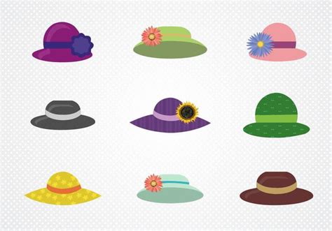 colored ladies hat vector ai uidownload