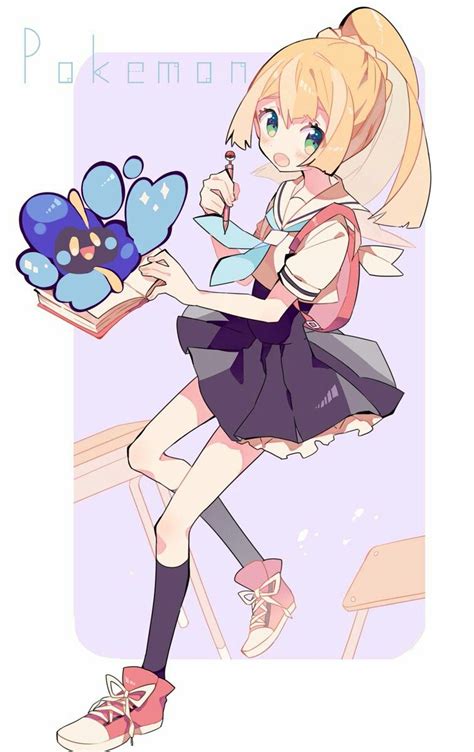 Lillie And Nebby With Images Pokemon Sun Pokemon Anime