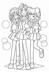 Friends Coloring Pages Two Anime Bff Girl Color Printable Getdrawings Print Getcolorings sketch template