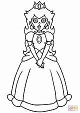 Coloring Mario Super Daisy Pages Peach Popular Princess sketch template