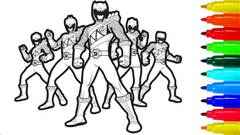 dino charge power rangers coloring pages