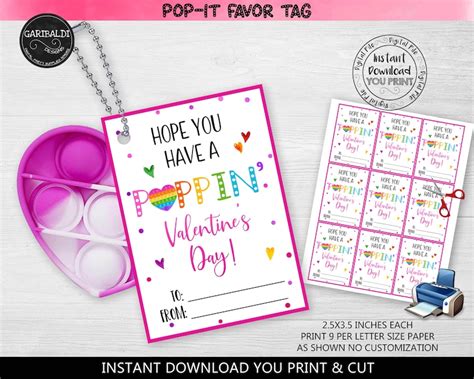 hope    poppin valentines day tag printable pop etsy