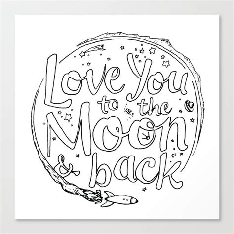 love    moon backcoloring page canvas print  tim oberg
