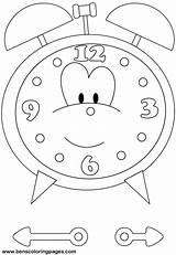 Clock Coloring Time Print Printable Pages Kids Handout Below Please Click sketch template