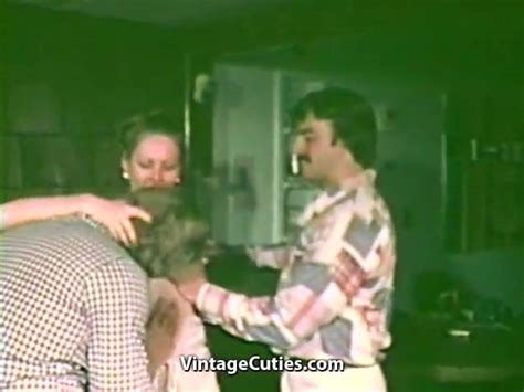 Hairy Waitress Sex Servicing Two Guys 1970s Vintage