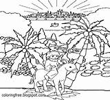 Coloring Pages Palm Sunday Desert Drawing Ecosystem Printable Color Getdrawings Getcolorings sketch template