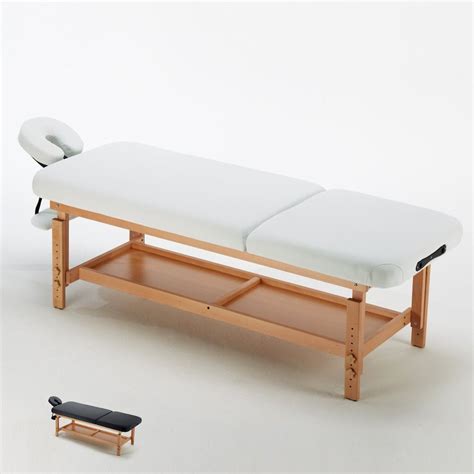 professional massage table with removable headrest and reclining back