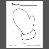 Mitten Lessonpix sketch template