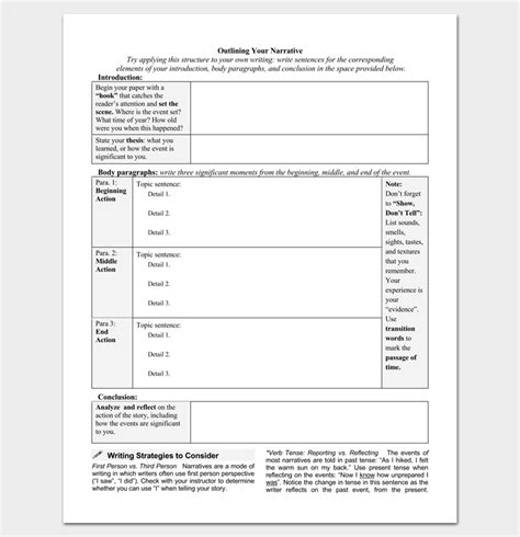 outline template   word excel  format