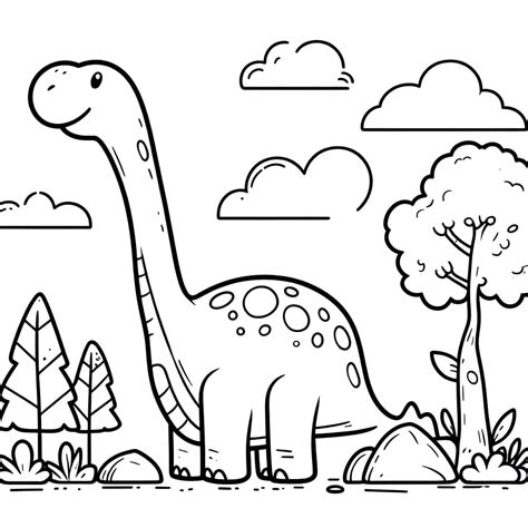 brontosaurus  printable coloring page  print  color