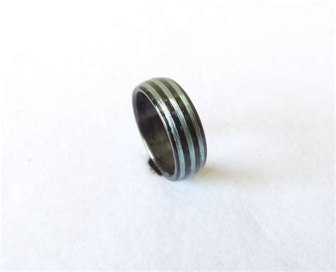 blue wire wire rings copper wire carbon fiber inlay cufflinks gemstone rings gemstones