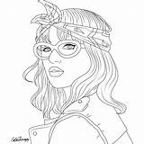 Coloring Pages Color Therapy Girl Printable Cool Books Cute sketch template