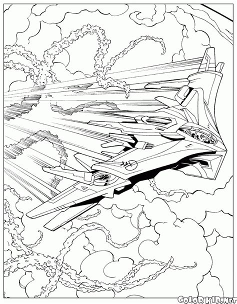 coloring page spaceship