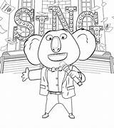 Sing Buster Moon Koala Pages Coloring Printable Their Pages2color Theater Front sketch template
