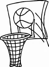 Basketball Coloring Pages Hoop Goal Drawing Ball Curry Stephen Jordan Shoes Sports Printable Shot Drawings Nba Basket Playing Color Print sketch template