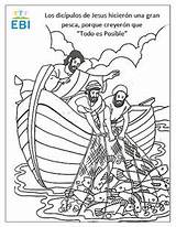 Jesus Coloring Pages Fish Catch Bible Niños Men Fishers Kids Para Colorir Miraculous Nets Dibujos Desenhos School Crafts Biblicos Sunday sketch template