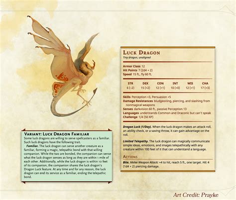 homebrew monster  day luck dragon dnd dragons dd dungeons  dragons dnd  homebrew