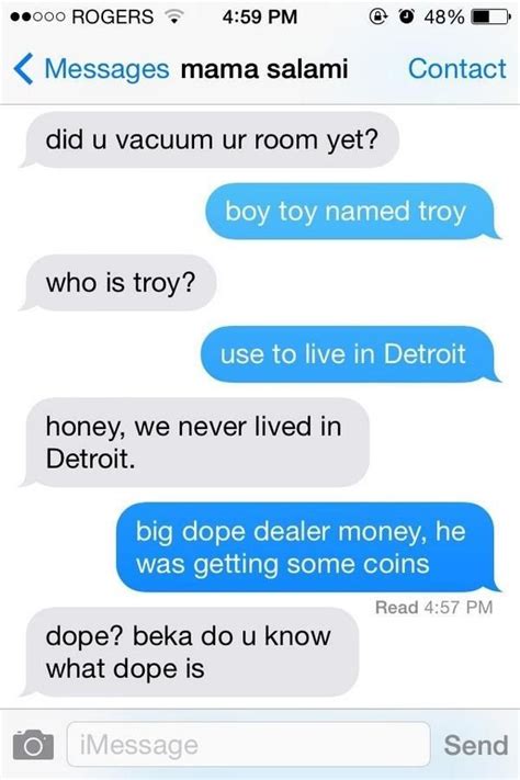 what happens if you text your mom using only the lyrics to anaconda keep laughing text