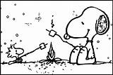 Snoopy Coloring Pages Camping Printable Christmas Sheets Wecoloringpage sketch template