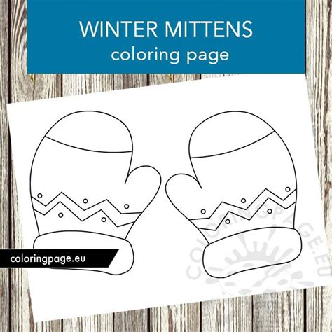 warm winter mittens printable coloring page