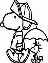 Coloring Pages April Snoopy Showers Birthday Getcolorings Print Woodstock Getdrawings Happy Color Sure Fire sketch template